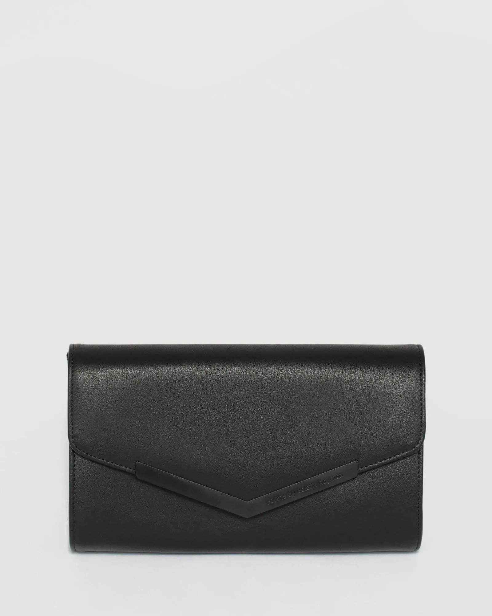 Black Kiah Arrow Clutch Bag