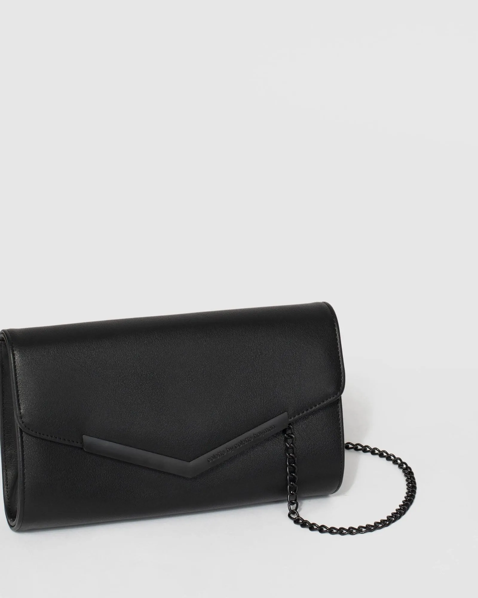 Black Kiah Arrow Clutch Bag