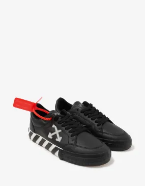 Black Leather Low Vulcanized Trainers