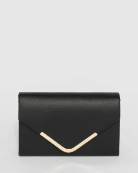 Black Lila Envelope Clutch Bag