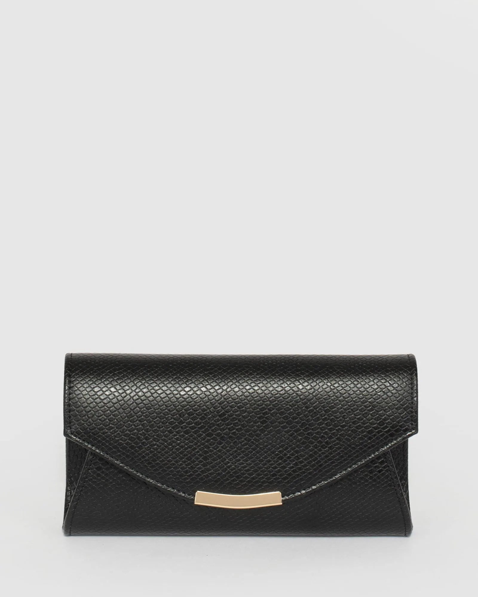 Black Lucille Envelope Clutch Bag