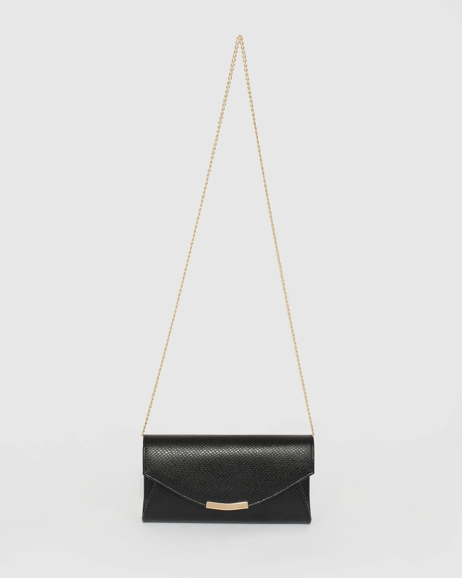 Black Lucille Envelope Clutch Bag