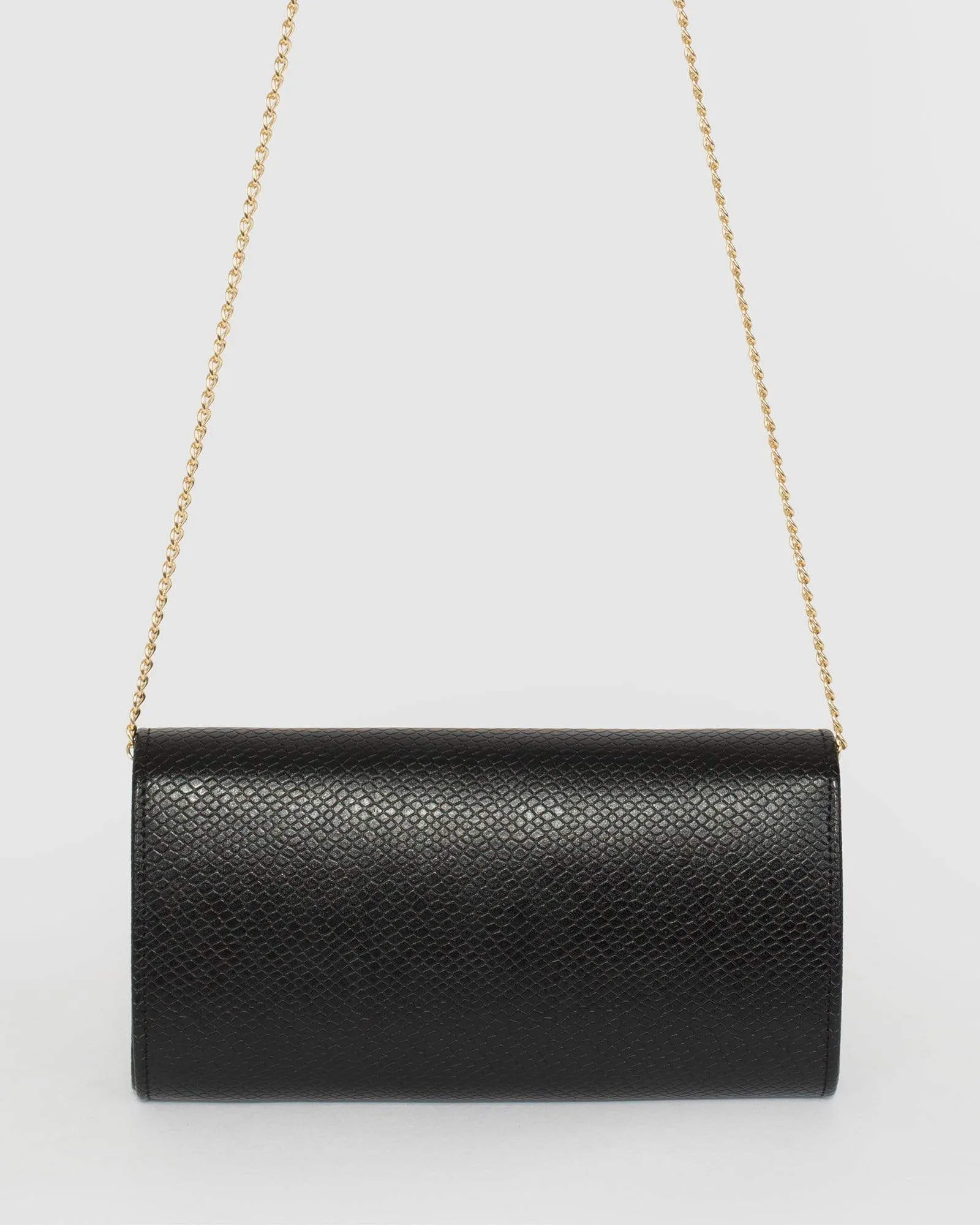 Black Lucille Envelope Clutch Bag