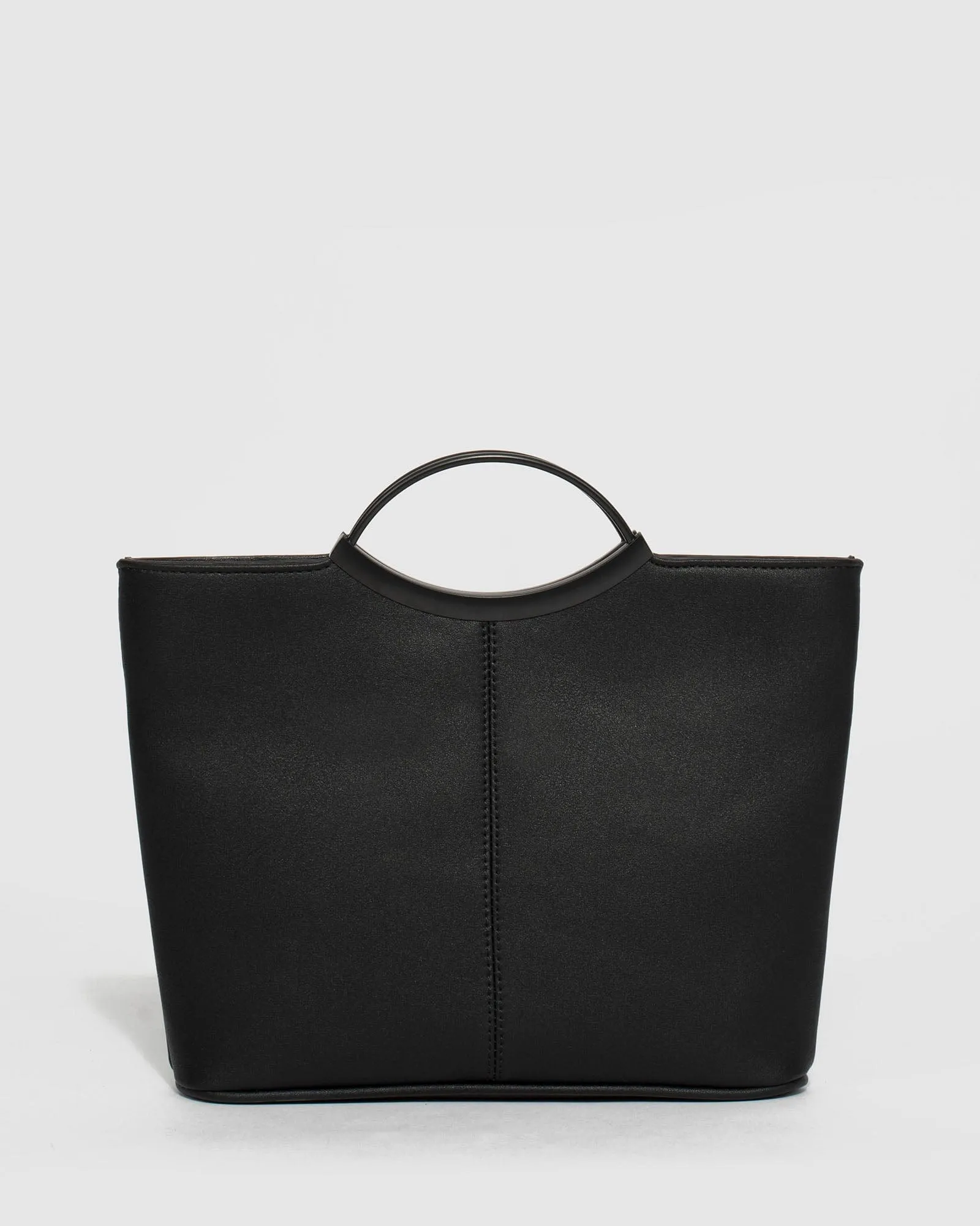 Black Smooth Jessie Clutch Bag With Matte Black Hardware