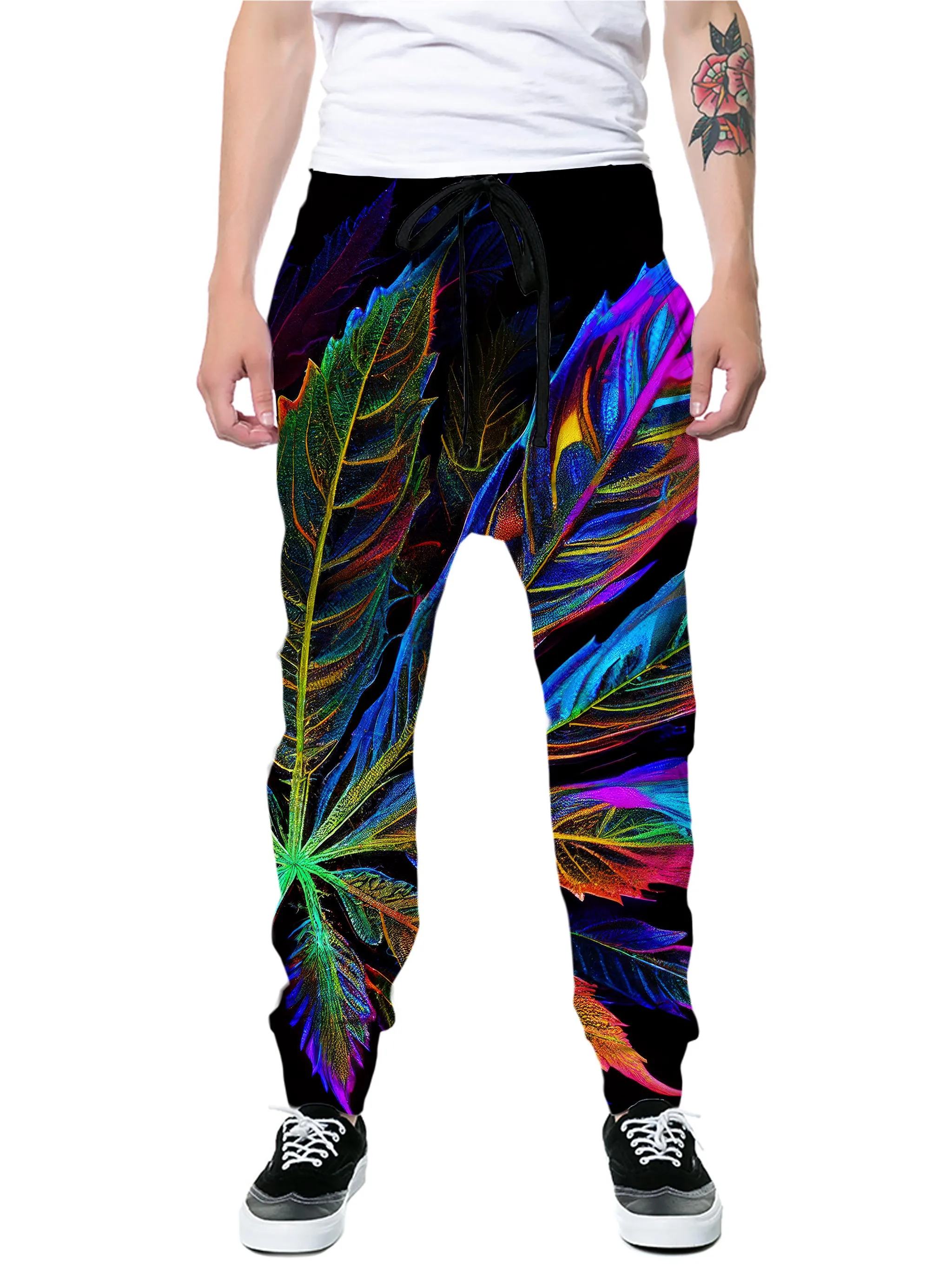 Blacklight Weed Hoodie and Joggers Combo