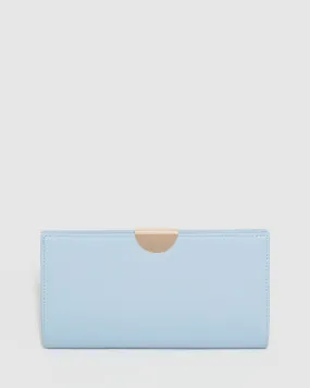 Blue Carlie Clutch Bag