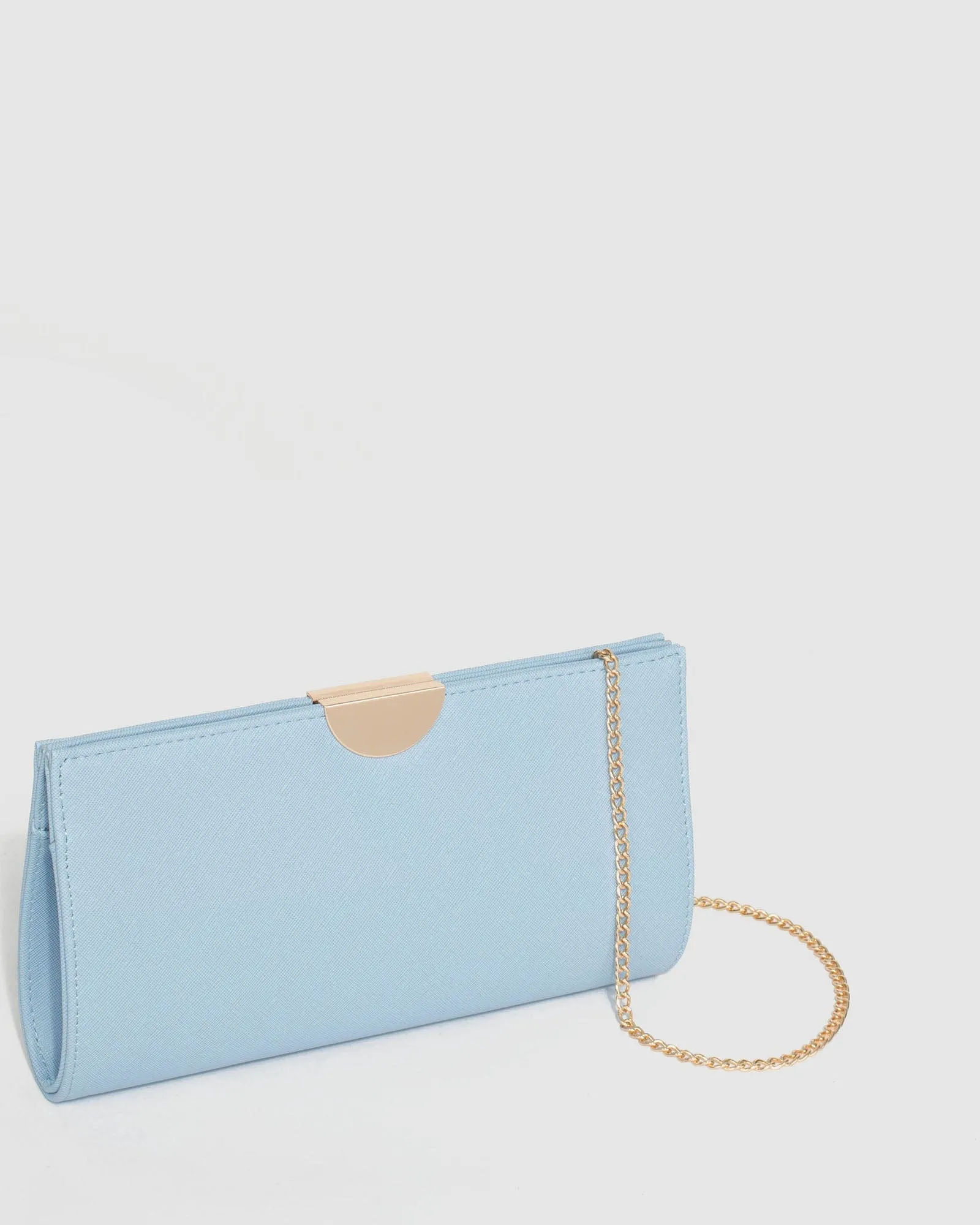 Blue Carlie Clutch Bag