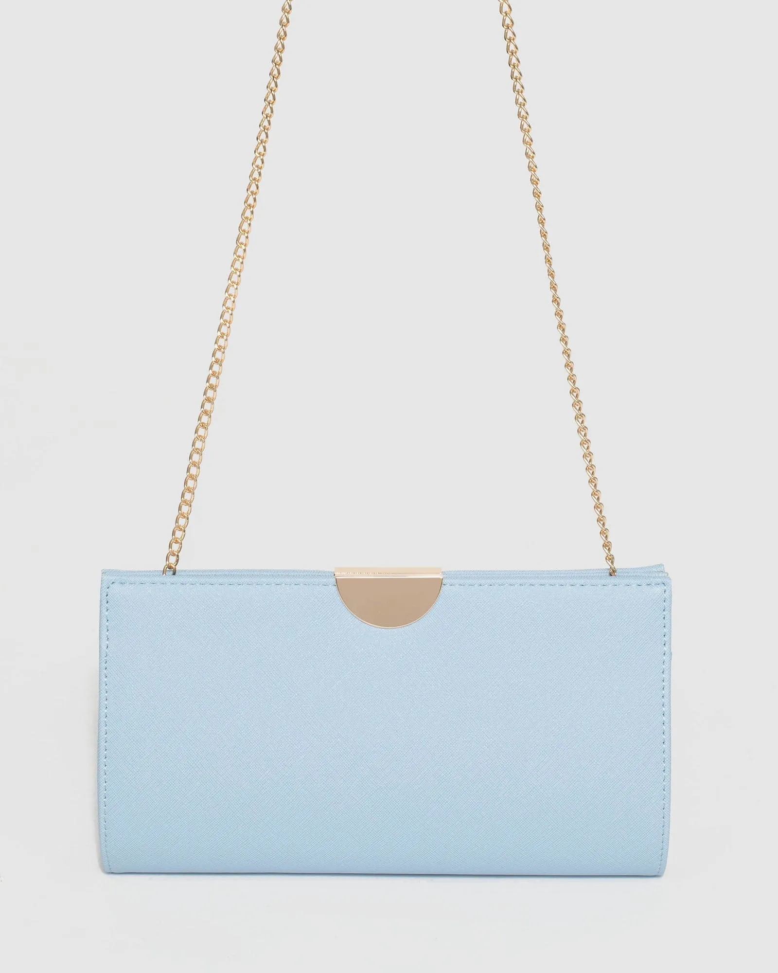 Blue Carlie Clutch Bag