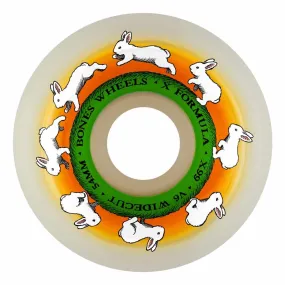 BONES Skateboard Wheels X-Formula V6 Wide-Cut 99A Runny Bunny 54mm