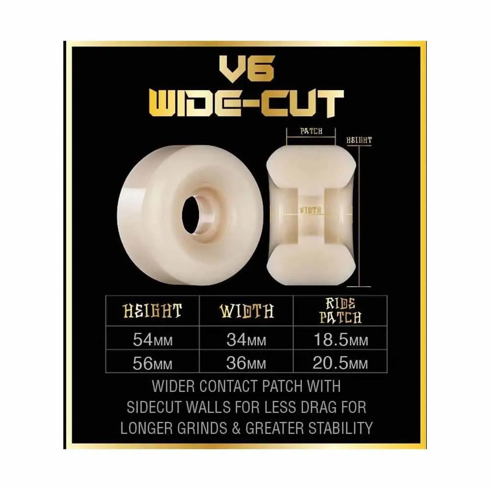 BONES Skateboard Wheels X-Formula V6 Wide-Cut 99A Runny Bunny 54mm