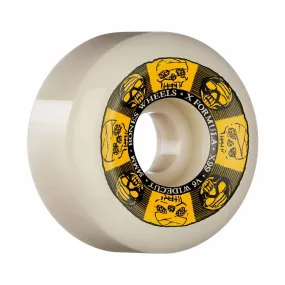 BONES Skateboard  Wheels X-Formula X99 V6 Wide-Cut 99A Black & Gold 54mm