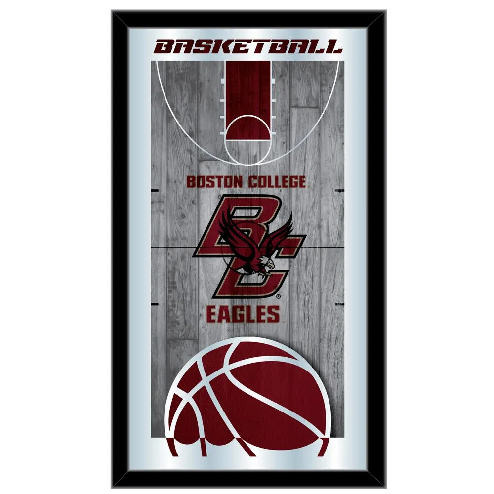 Boston College Eagles HBS Basketball Framed Hanging Glass Wall Mirror (26x15)