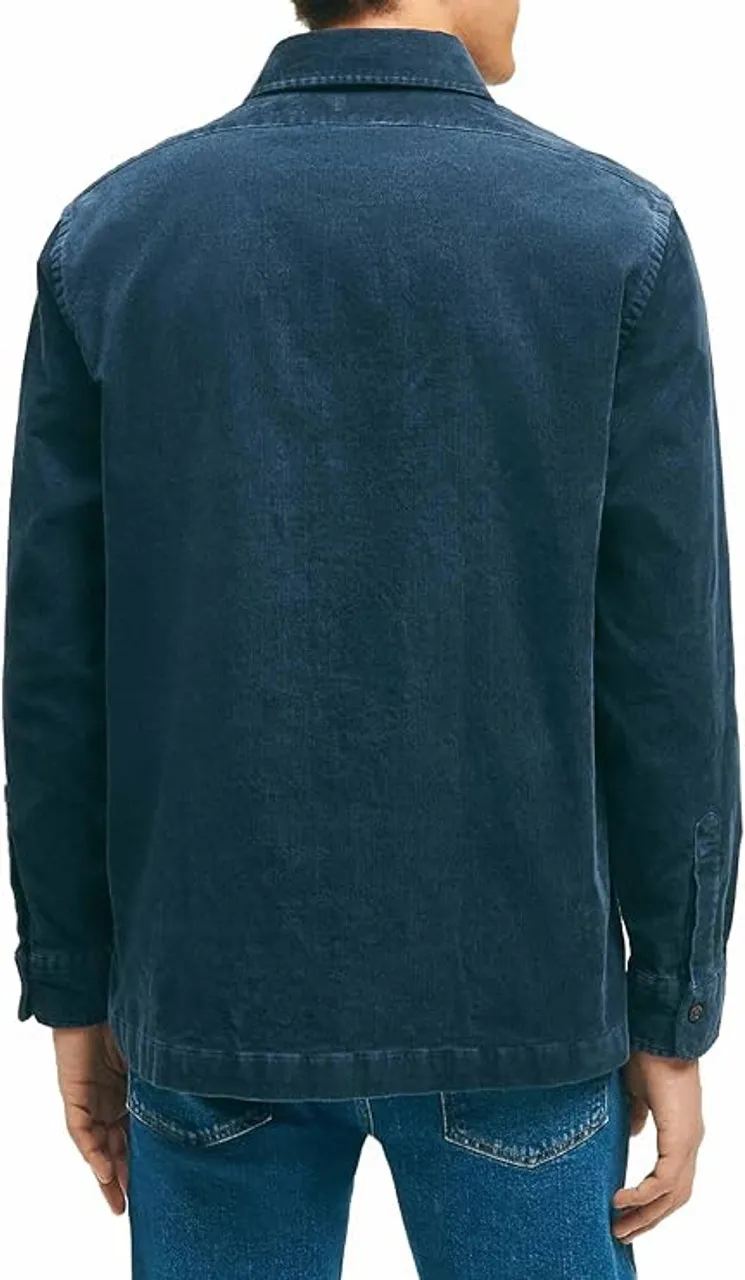 Brooks Brothers 15W Corduroy Shirt Jacket: Outer Space Blue