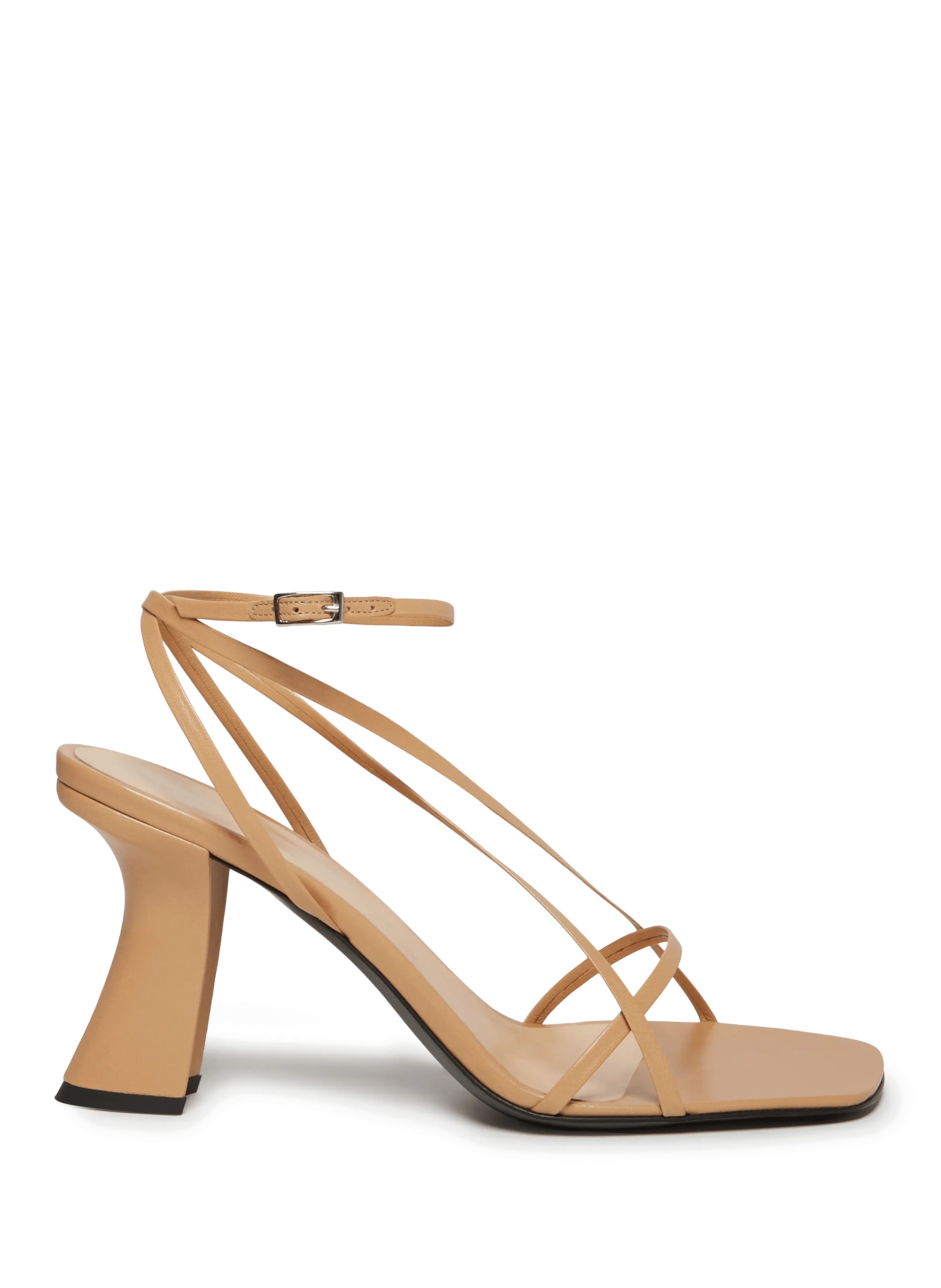 By far  Kersti Nude leather Sandals  - Brown