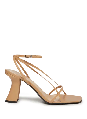 By far  Kersti Nude leather Sandals  - Brown