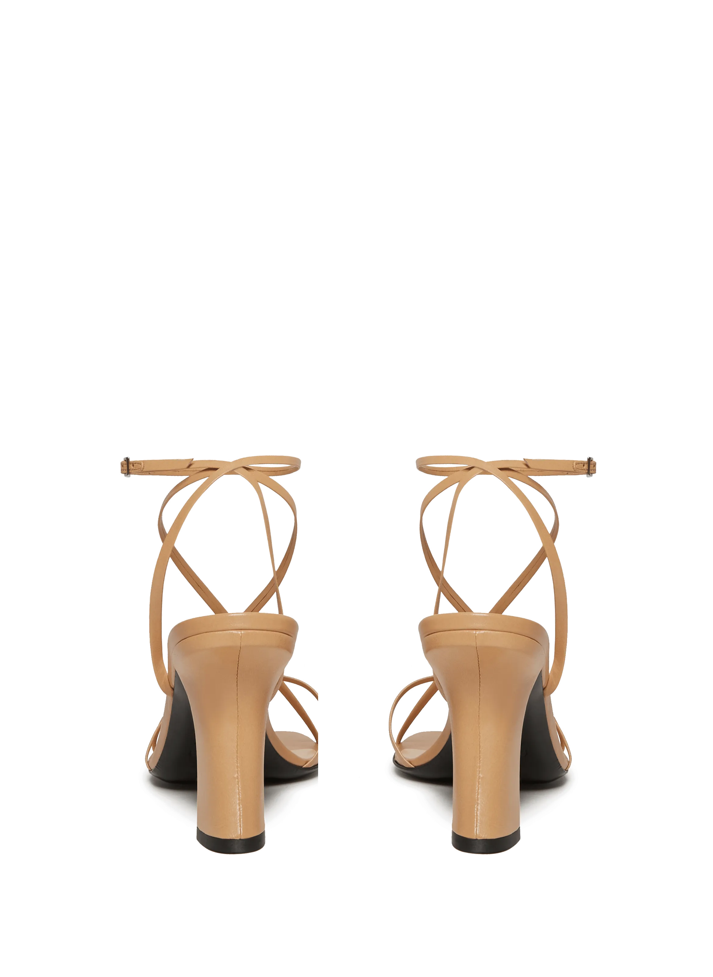 By far  Kersti Nude leather Sandals  - Brown