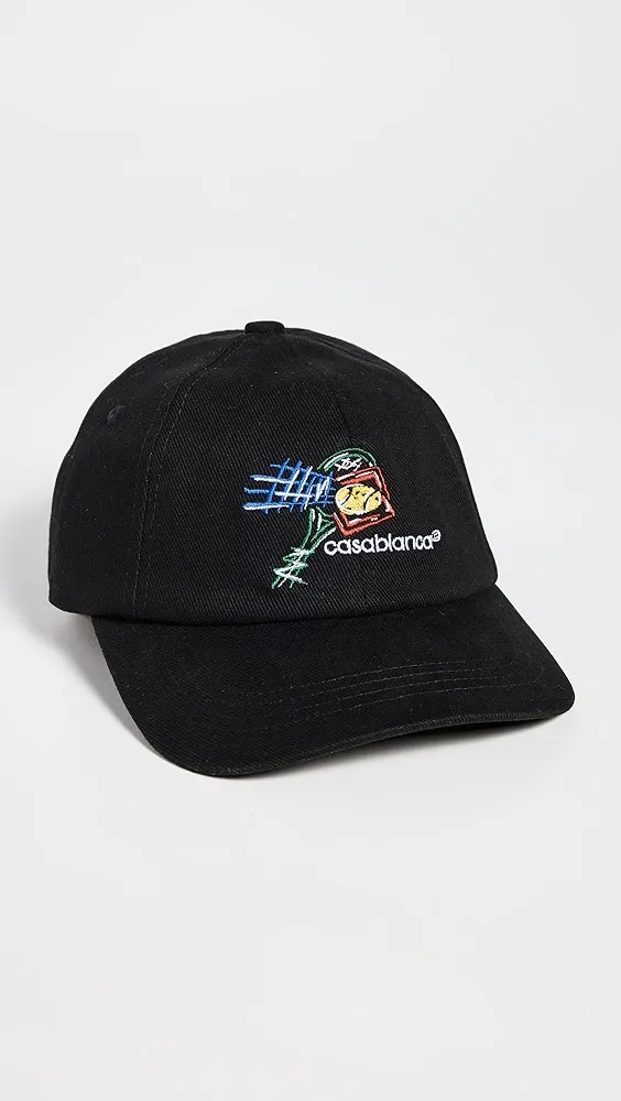 Casablanca   Croquis De Tennis Embroidered Cap 