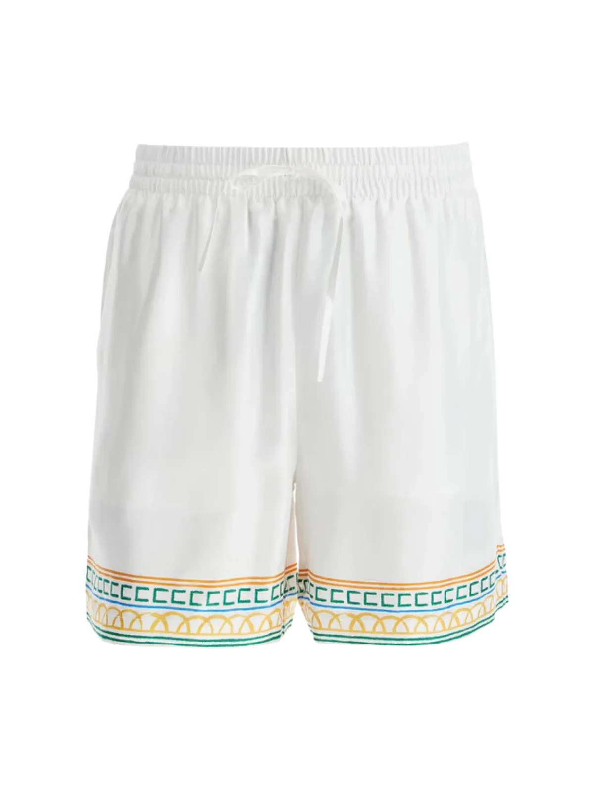 Casablanca Shorts Drawstring Crayon Temple Tennis Club White