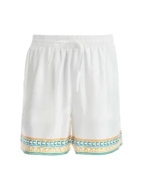 Casablanca Shorts Drawstring Crayon Temple Tennis Club White