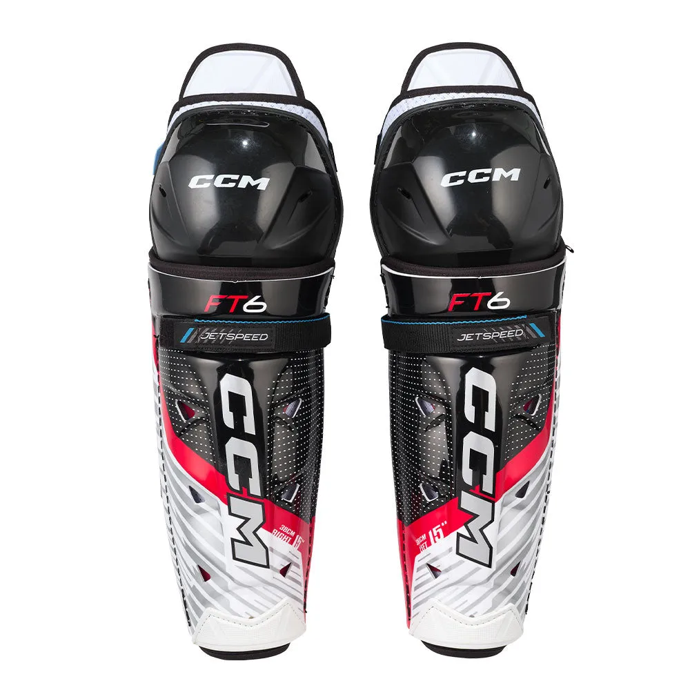 CCM JETSPEED FT6 SENIOR HOCKEY SHIN PADS