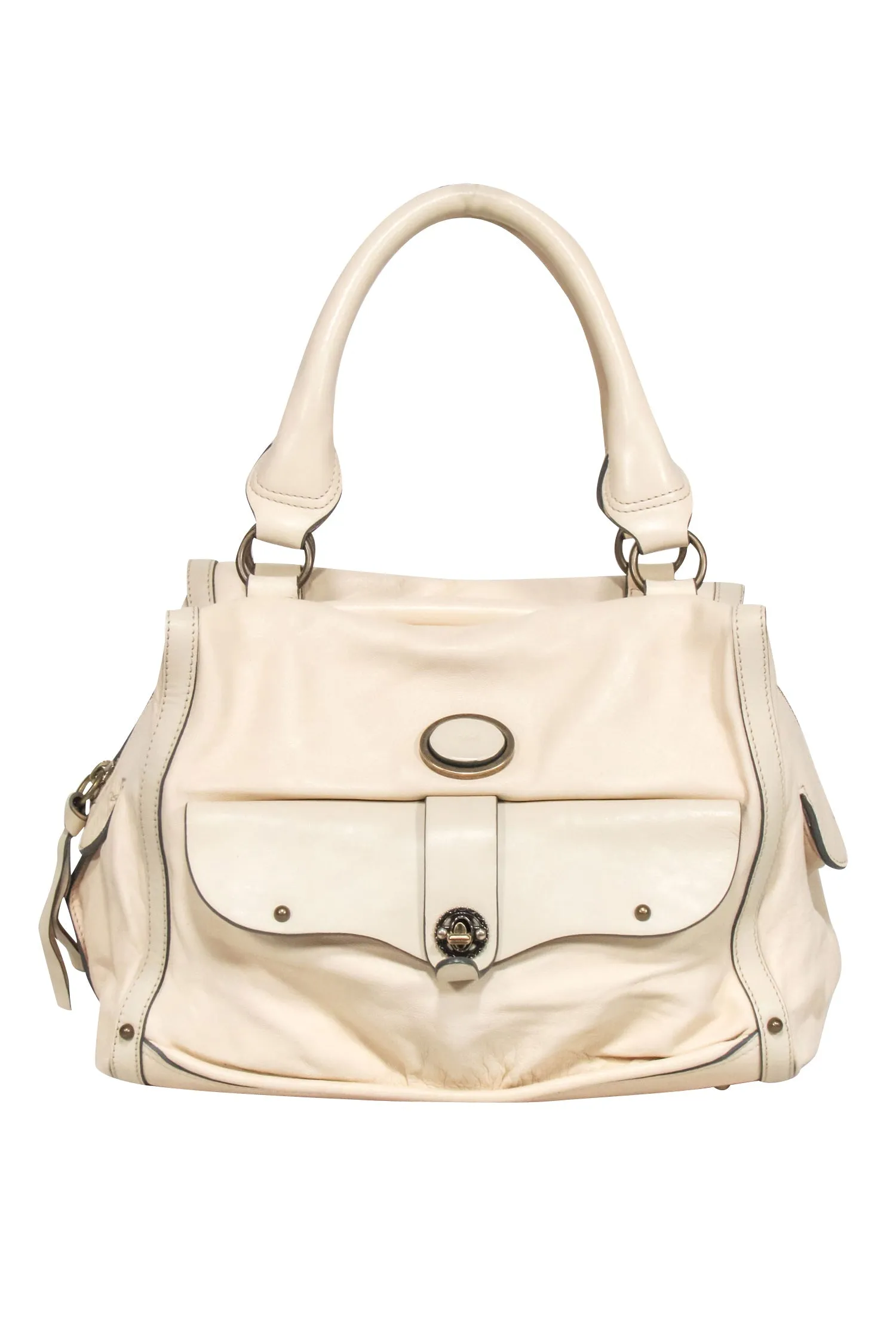 Chloe - Ivory Leather Large Shoulder Bag