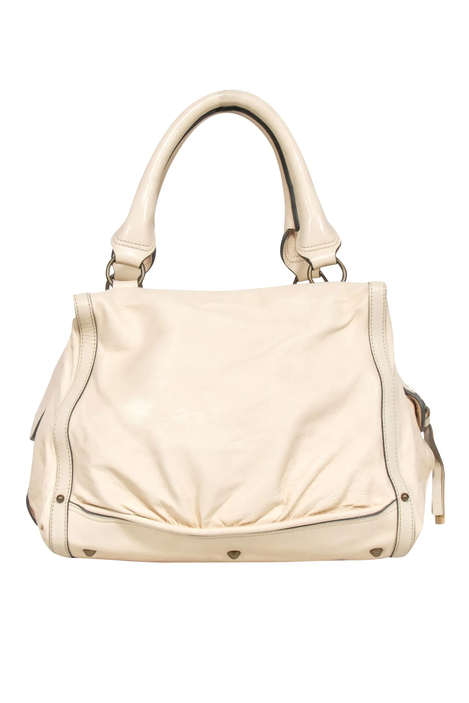 Chloe - Ivory Leather Large Shoulder Bag