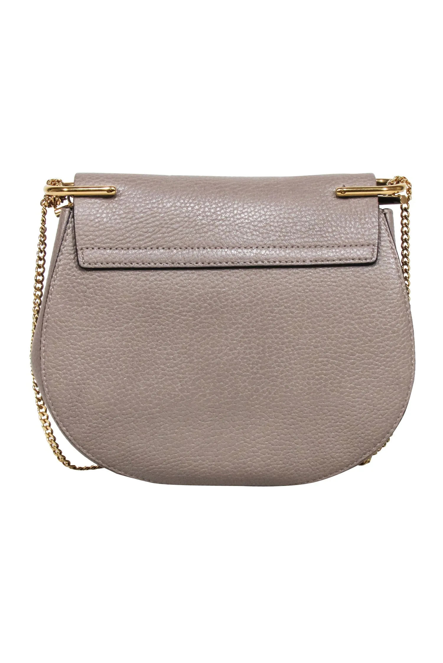 Chloe - Motty Grey Grained Lambskin Drew Shoulder Bag