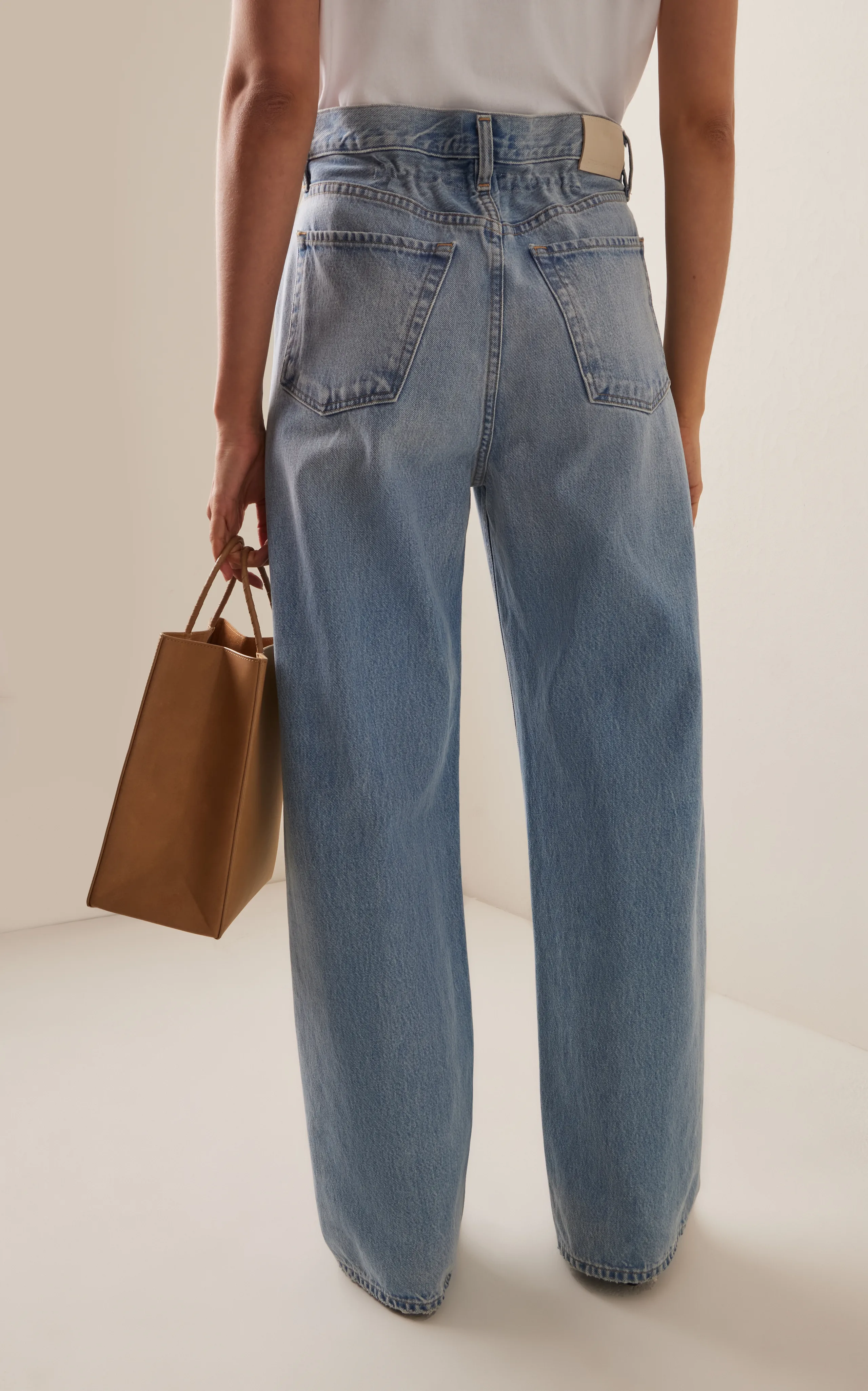 Citizens of Humanity Gwendoline Scrunched Rigid High-Rise Wide-Leg Jeans