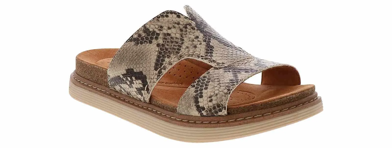 Clarks Arwell Walk H Band Snake Print Women's Footbed Slide