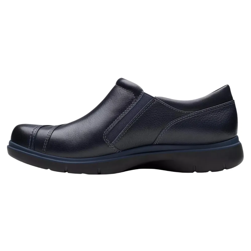 Clarks Certina Pure Navy Leather Slip-On (Women's)