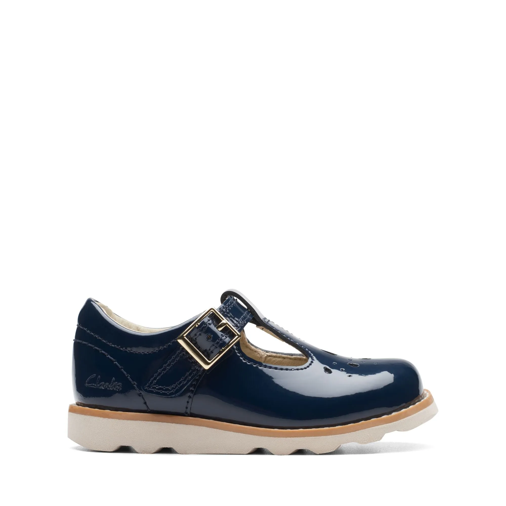 Clarks 'Crown Print' T-Bar Shoe