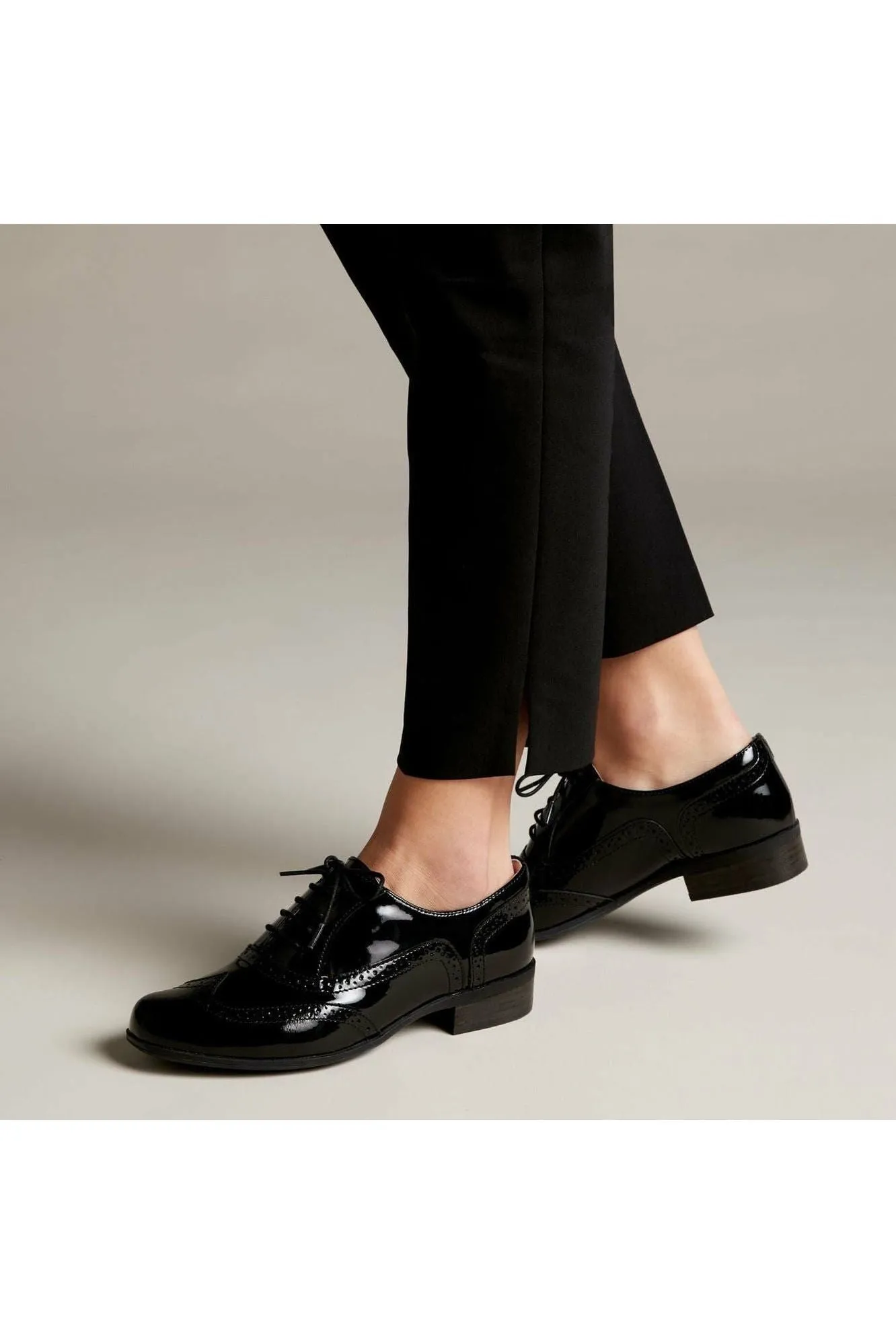 Clarks Hamble Oak in Black Patent leather