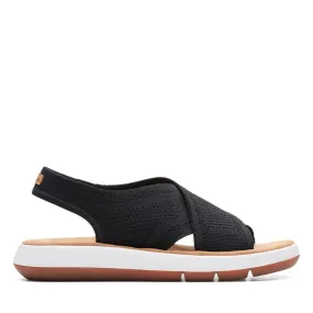 Clarks Womens Jemsa Dash Knit Sandals - Black