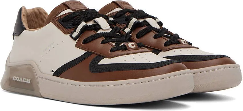 Coach 1941 Beige & Brown Citysole Court Sneakers