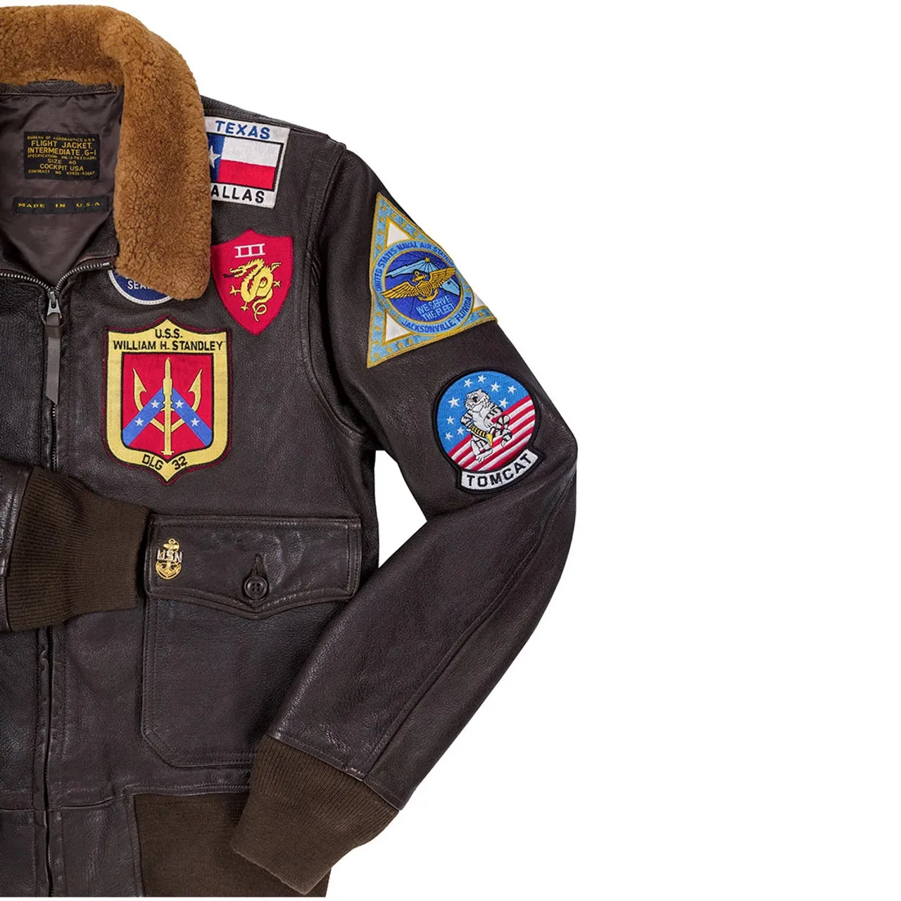 Cockpit USA "Movie Heroes" Top Gun Navy G-1 Jacket