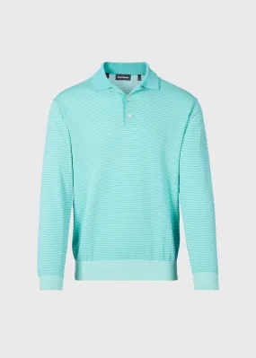 Cotton Stripe Long Sleeve Polo