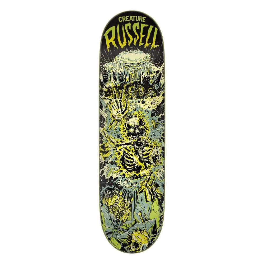 Creature Pro Skateboard Deck Russel Doomsday Black/White/Green 8.6