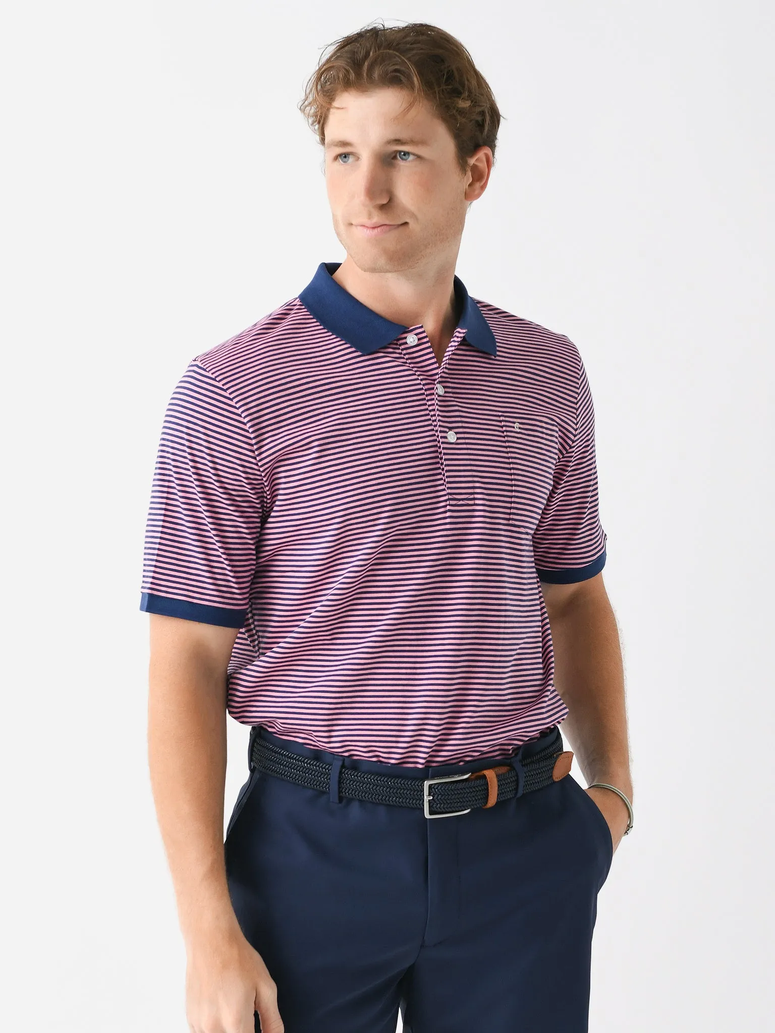     CRIQUET  Men's Striped Club Polo    