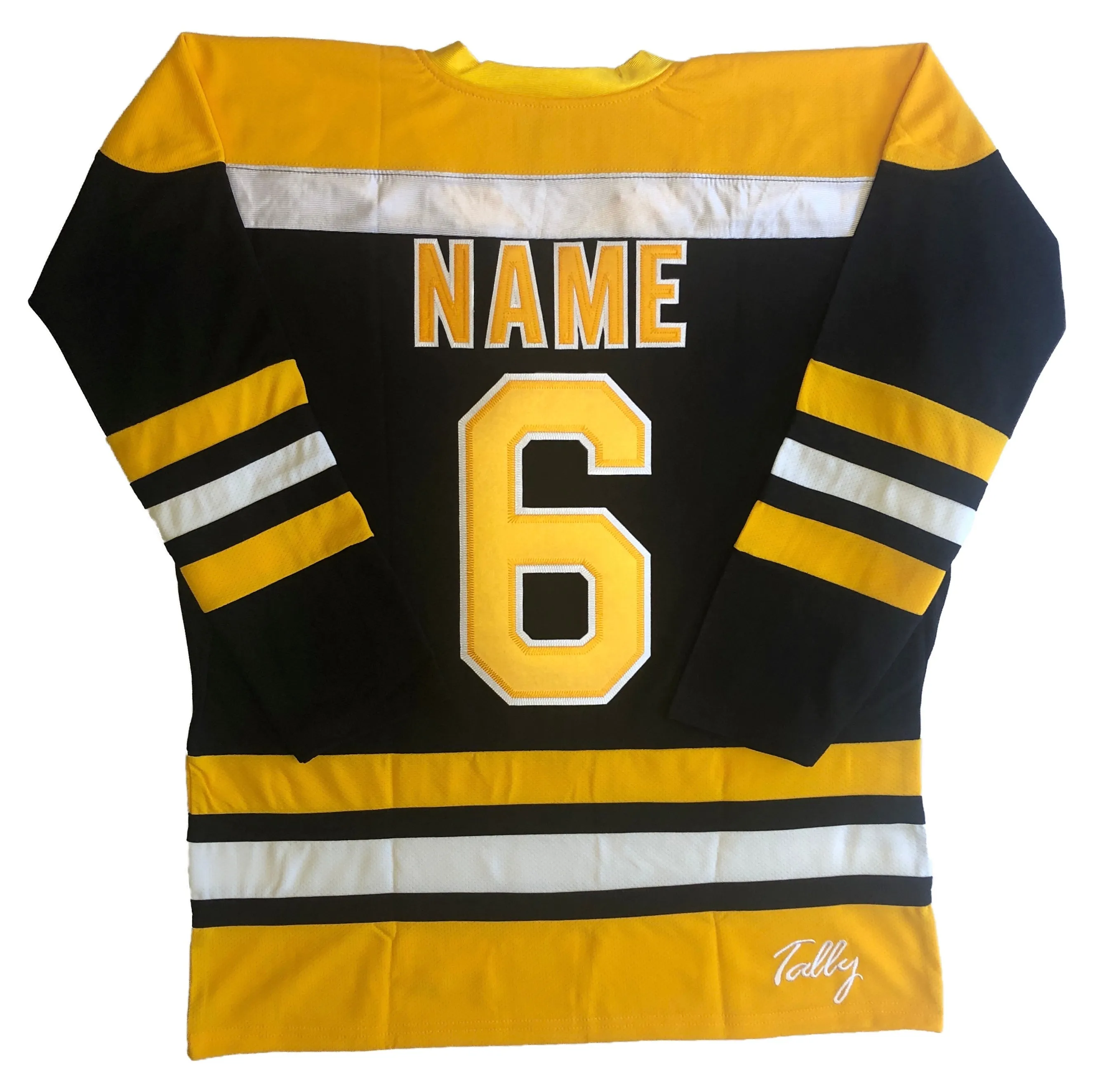 Custom Hockey Jerseys with a Beer Mug Twill Logo