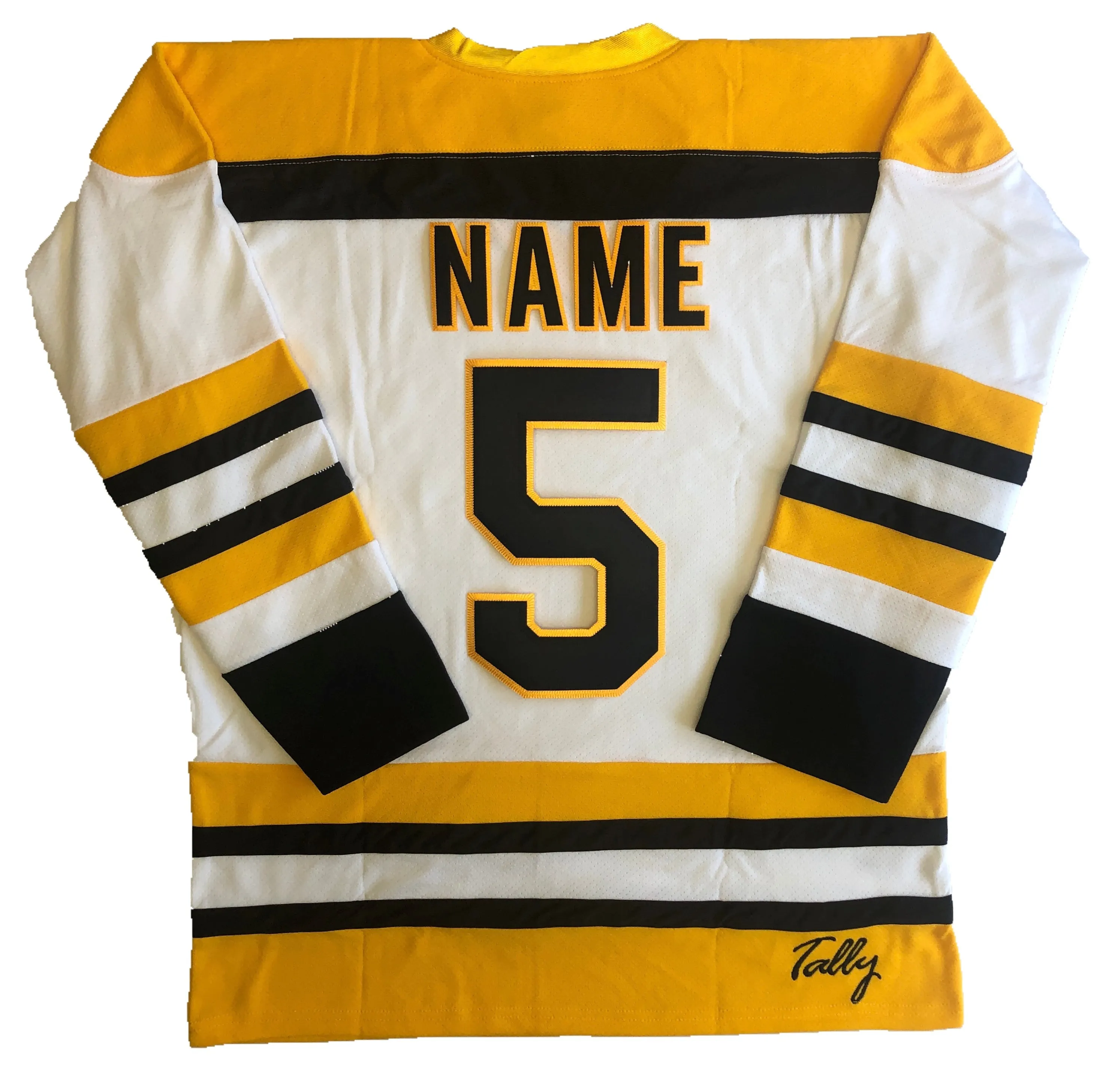 Custom Hockey Jerseys with a Beer Mug Twill Logo