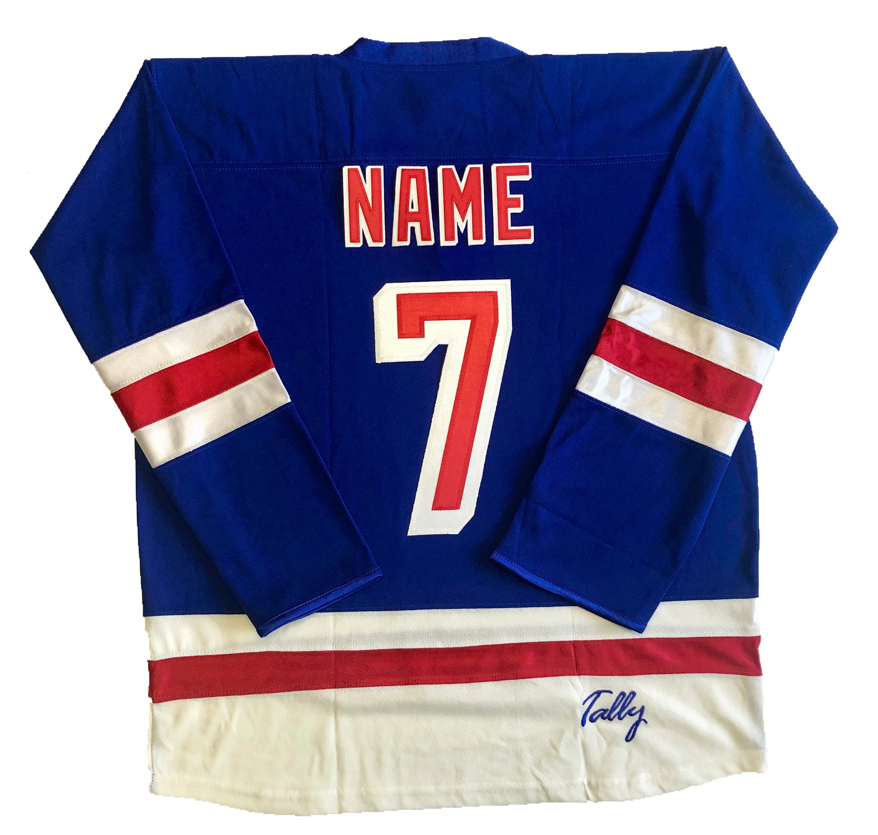 Custom Hockey Jerseys with New York in Twill