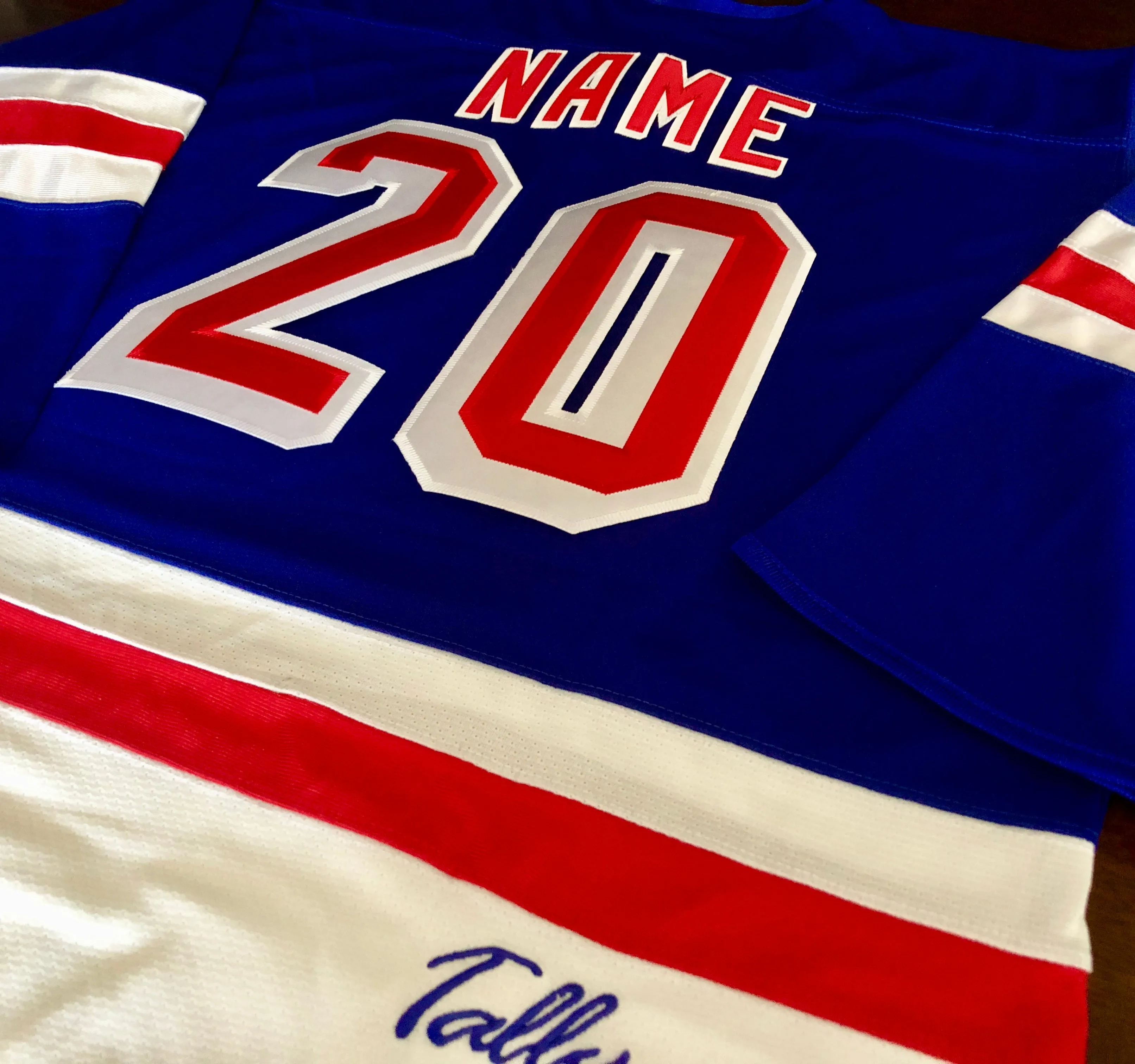 Custom Hockey Jerseys with New York in Twill