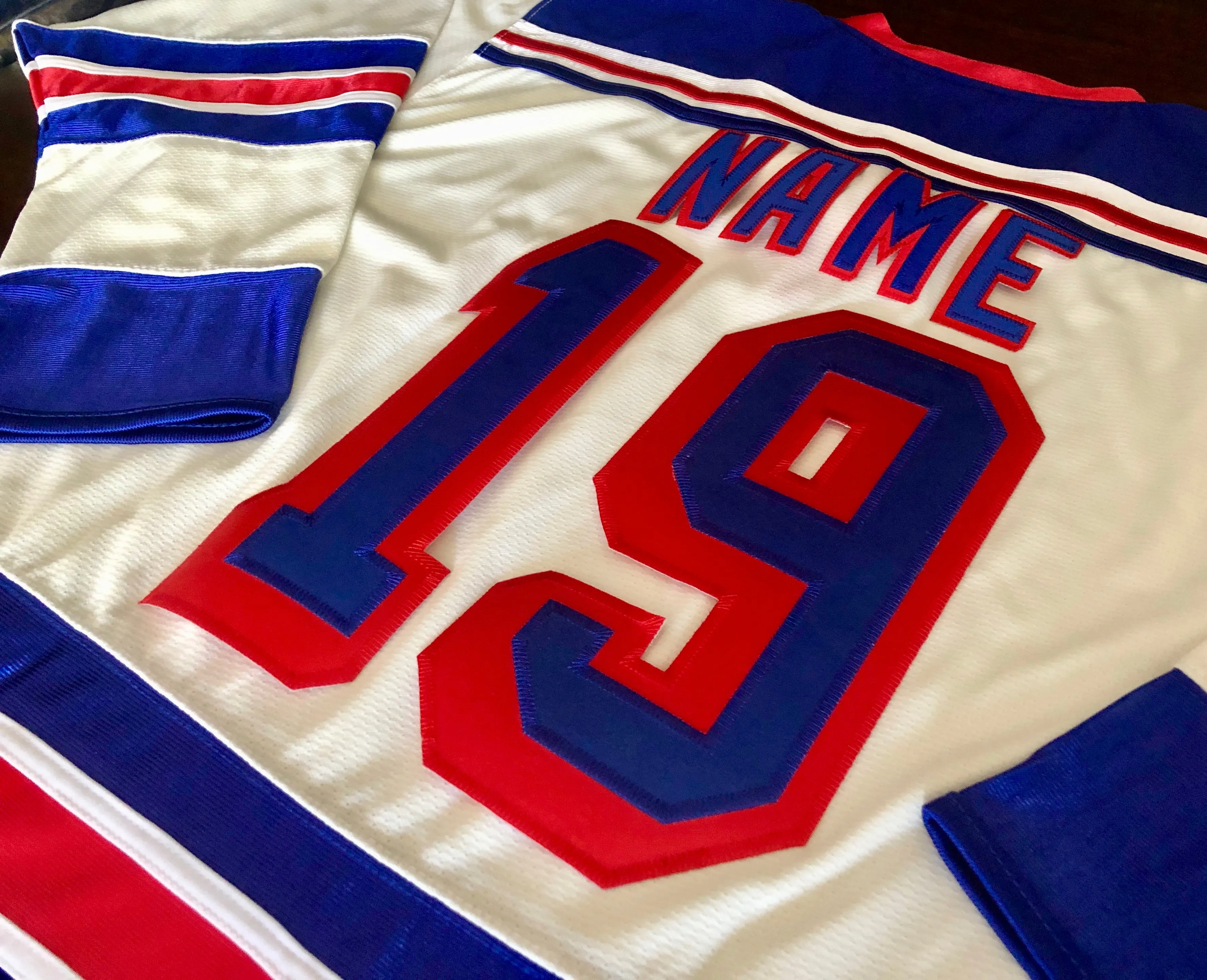 Custom Hockey Jerseys with New York in Twill