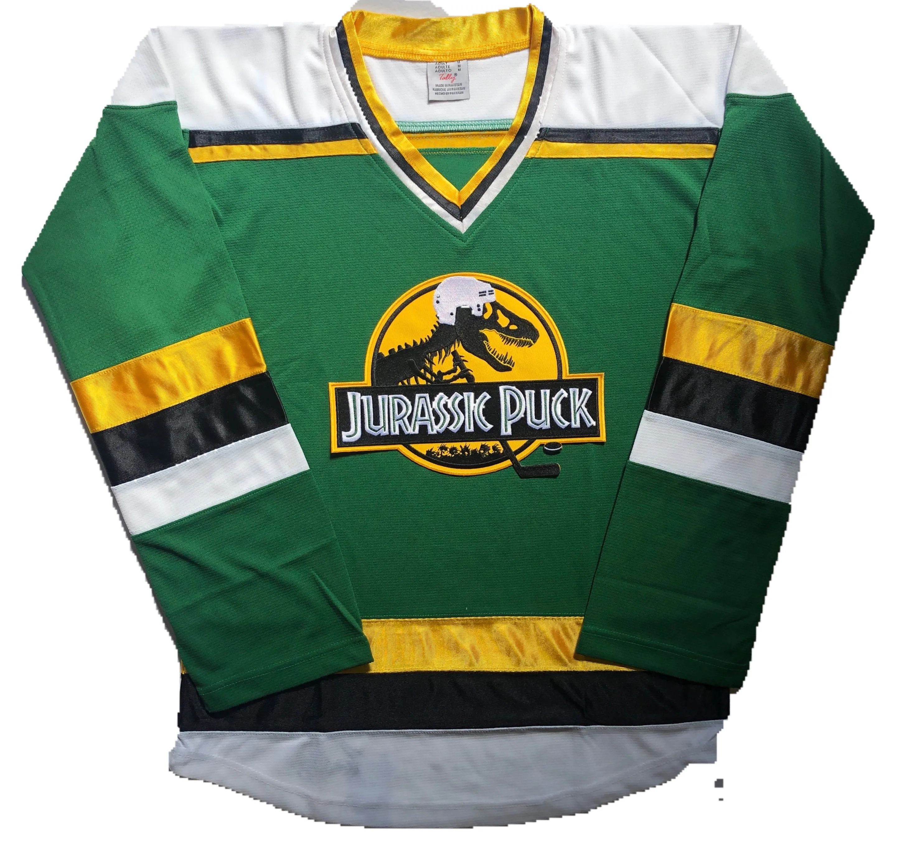 Custom Hockey Jerseys with the Jurassic Puck Logo