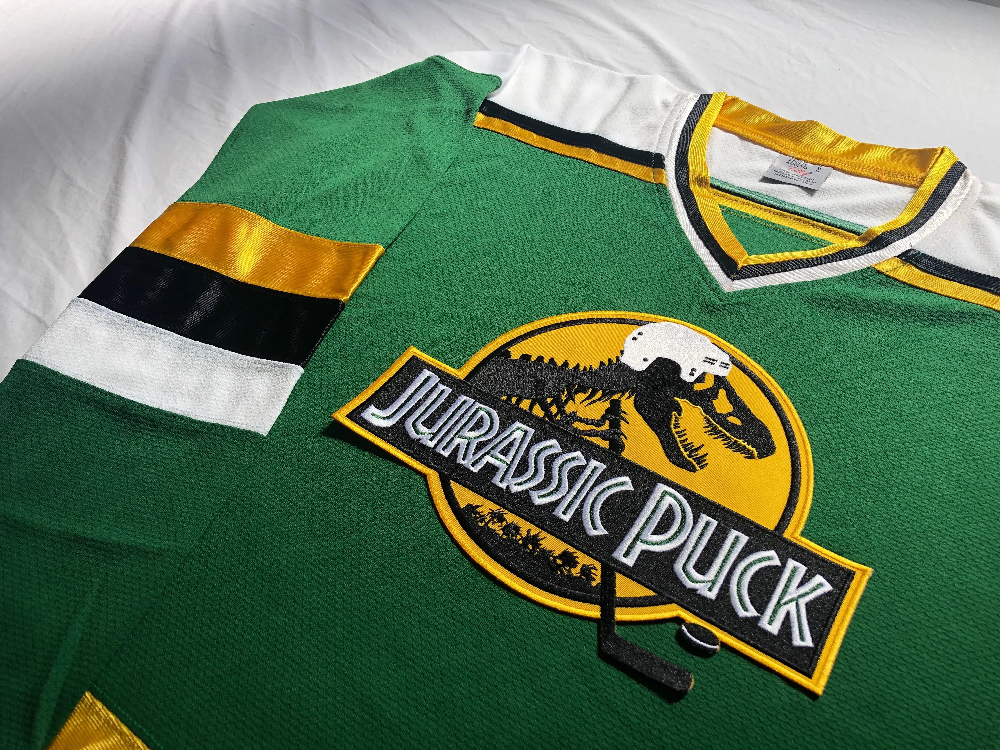 Custom Hockey Jerseys with the Jurassic Puck Logo