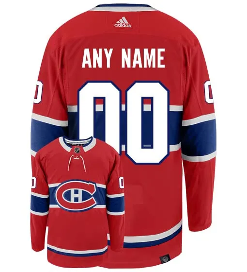 Customizable Montreal Canadiens Adidas Primegreen Authentic NHL Hockey Jersey     