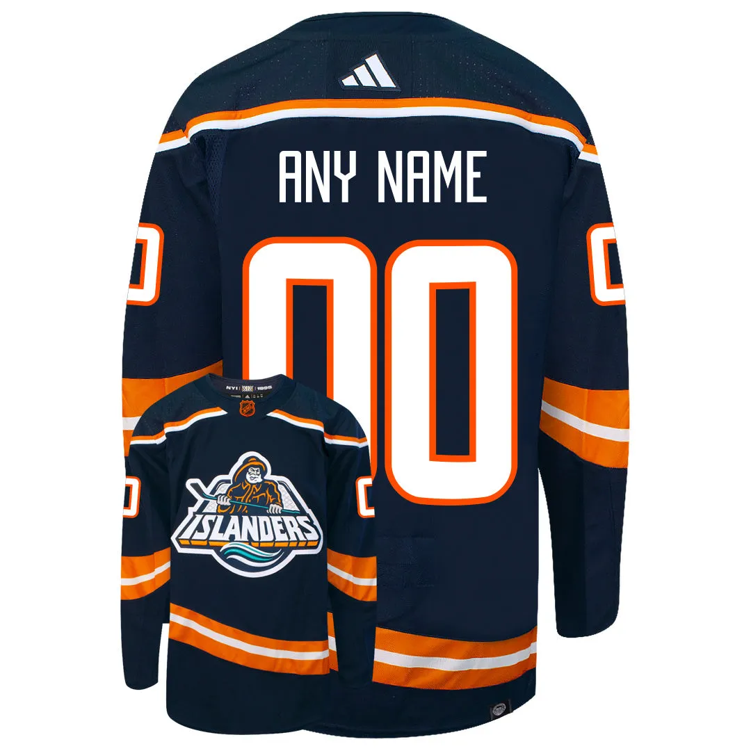 Customizable New York Islanders Adidas 2022 Primegreen Reverse Retro Authentic NHL Hockey Jersey     