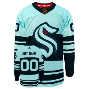 Customizable Seattle Kraken Adidas 2022 Primegreen Reverse Retro Authentic NHL Hockey Jersey     