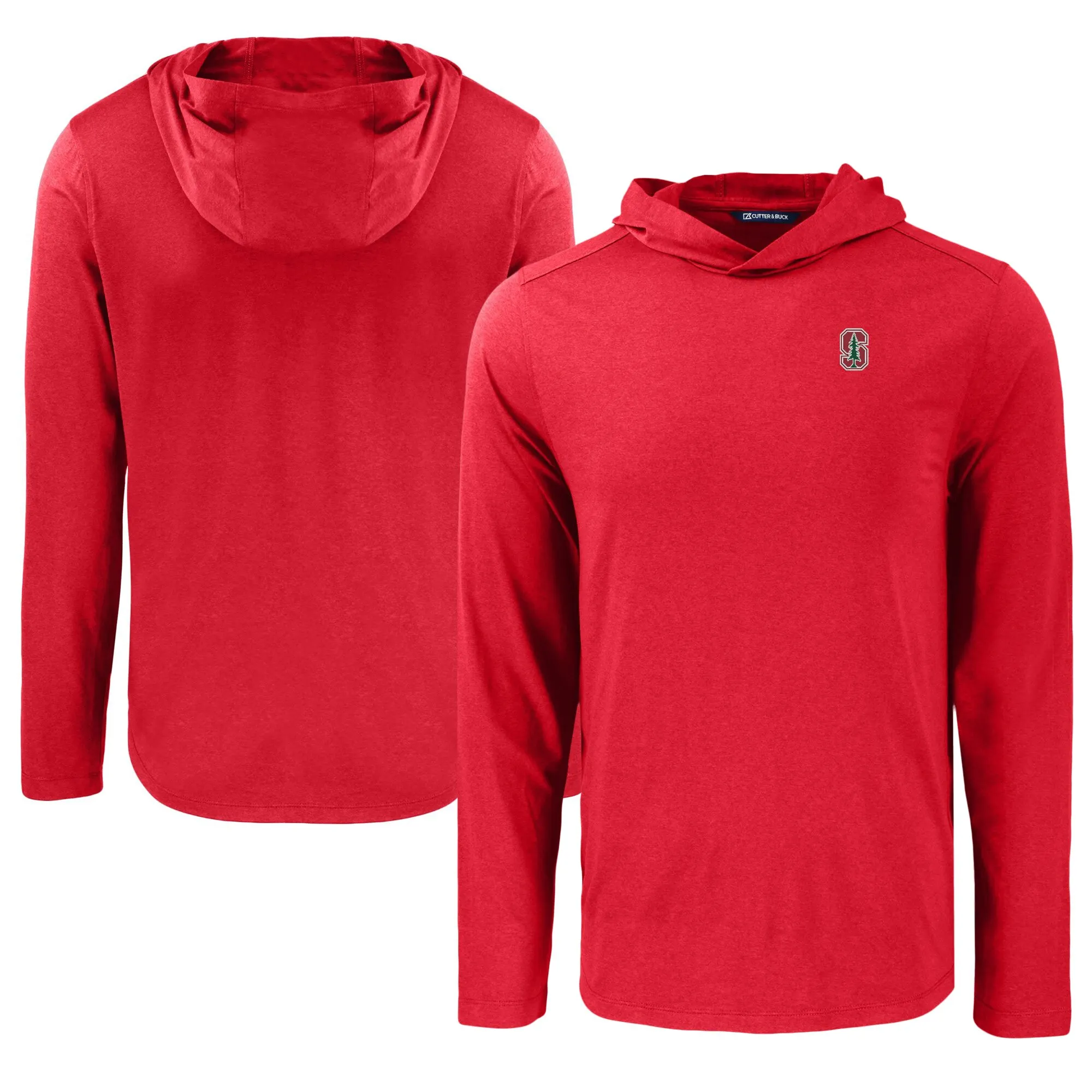 Cutter & Buck Stanford Cardinal Cardinal Coastline Epic Comfort Eco Recycled Long Sleeve Hoodie T-Shirt