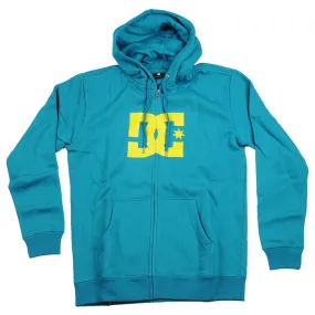 DC Star 1 Zip Hoodie - Blue/Green/Green - Men's Sweatshirt